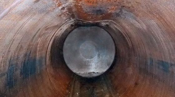 Vue intérieure d'une cuve nettoyée